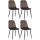 4er Set Sthle HLO-CP48 Samt ~ grau