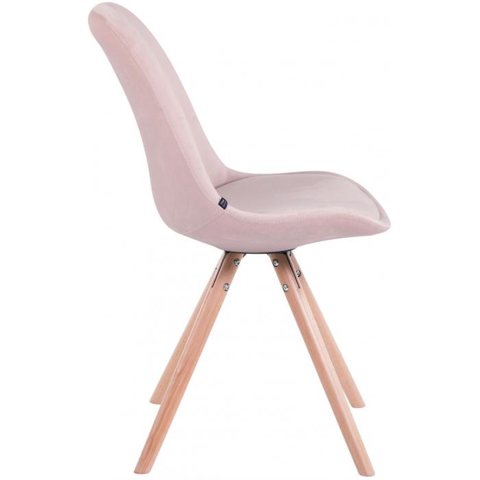 4er Set Sthle HLO-CP8 Samt Rund natura ~ pink