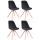 4er Set Stühle HLO-CP8 Samt Rund natura ~ schwarz 4er Set Stühle HLO-CP8 Samt Rund natura ~ schwarz
