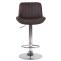 2er Set Barhocker HLO-CP68 Kunstleder chrom ~ braun