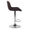 2er Set Barhocker HLO-CP68 Kunstleder chrom ~ braun