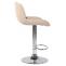 2er Set Barhocker HLO-CP68 Kunstleder chrom ~ creme