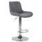 2er Set Barhocker HLO-CP68 Kunstleder chrom ~ grau