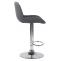 2er Set Barhocker HLO-CP68 Kunstleder chrom ~ grau