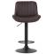 2er Set Barhocker HLO-CP68 Kunstleder schwarz ~ braun