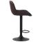 2er Set Barhocker HLO-CP68 Kunstleder schwarz ~ braun