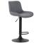 2er Set Barhocker HLO-CP68 Kunstleder schwarz ~ grau