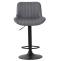 2er Set Barhocker HLO-CP68 Kunstleder schwarz ~ grau