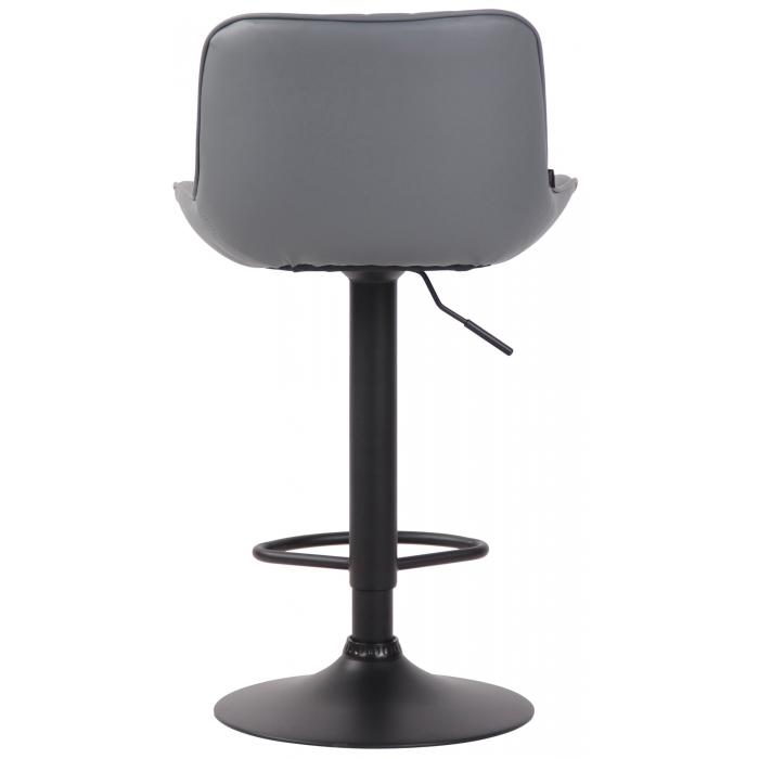 2er Set Barhocker HLO-CP68 Kunstleder schwarz ~ grau