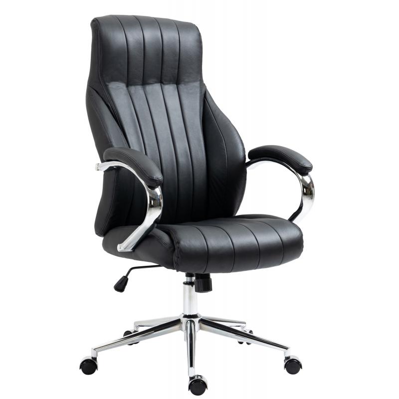 Brostuhl HLO-CP148 Echtleder ~ schwarz