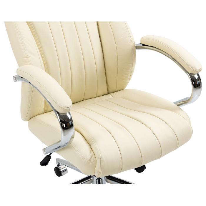 Brostuhl HLO-CP148 Echtleder ~ creme