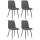 4er Set Sthle HLO-CP47 Stoff ~ dunkelgrau