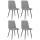 4er Set Sthle HLO-CP47 Stoff ~ grau