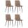 4er Set Sthle HLO-CP47 Stoff ~ braun