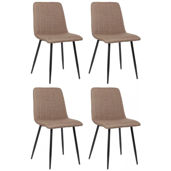 4er Set Sthle HLO-CP47 Stoff ~ braun