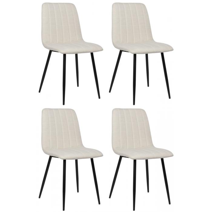 4er Set Sthle HLO-CP47 Stoff ~ creme