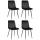 4er Set Sthle HLO-CP46 Samt ~ schwarz