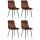 4er Set Sthle HLO-CP46 Samt ~ braun