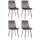 4er Set Sthle HLO-CP46 Samt ~ grau