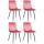 4er Set Sthle HLO-CP46 Samt ~ pink