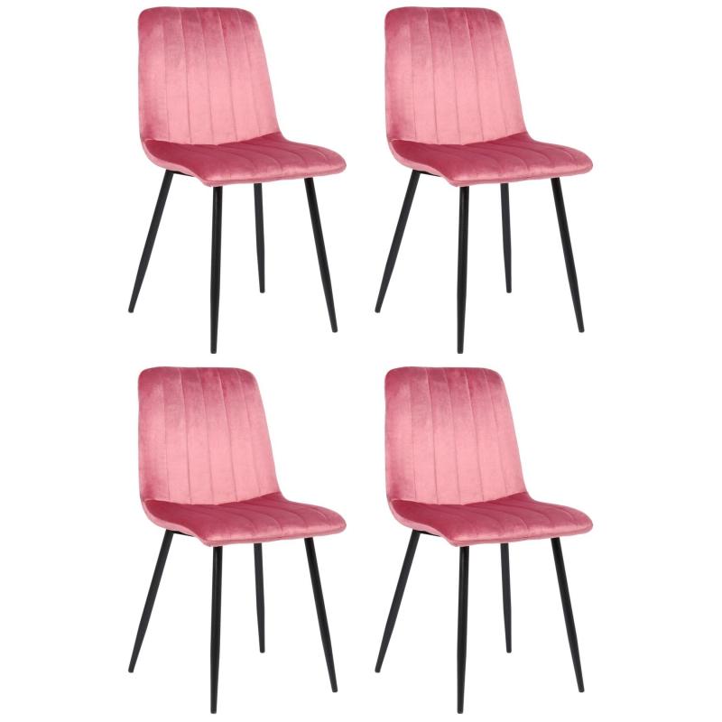4er Set Sthle HLO-CP46 Samt ~ pink
