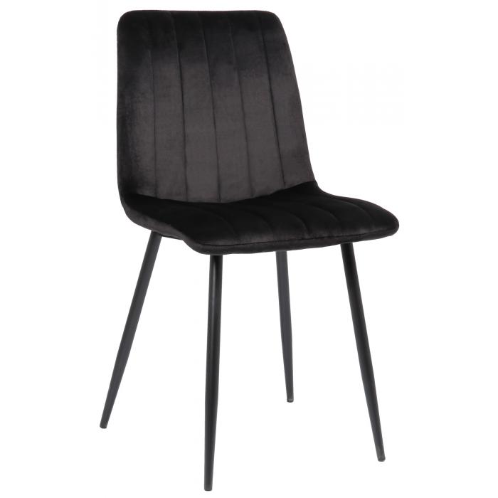 4er Set Sthle HLO-CP46 Samt ~ schwarz