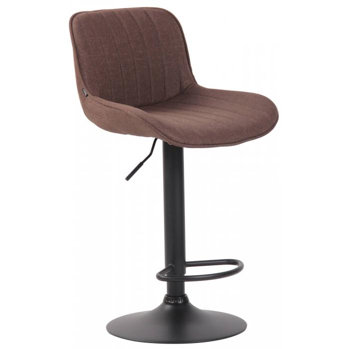 2er Set Barhocker HLO-CP68 Stoff schwarz ~ braun