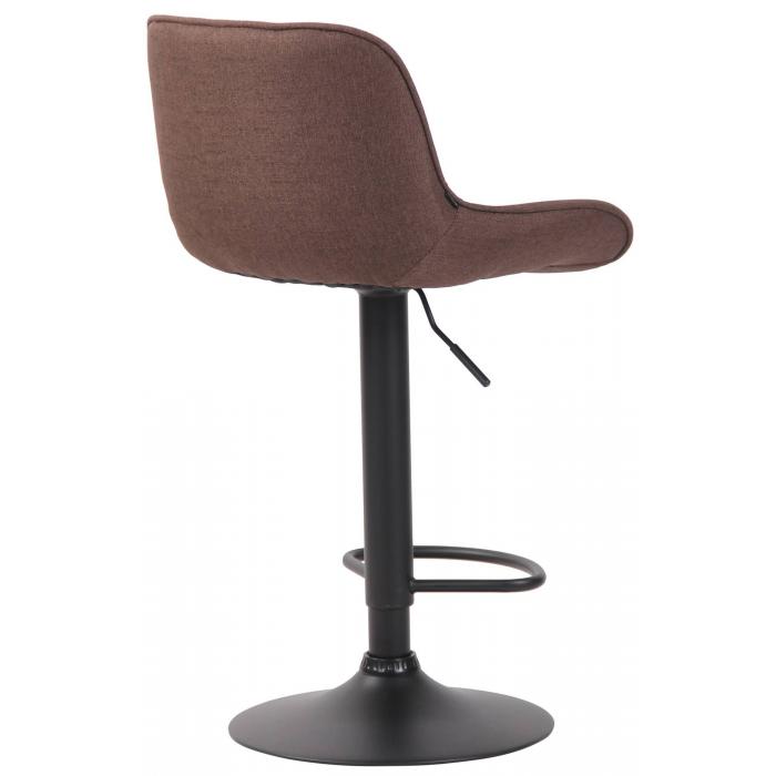 2er Set Barhocker HLO-CP68 Stoff schwarz ~ braun