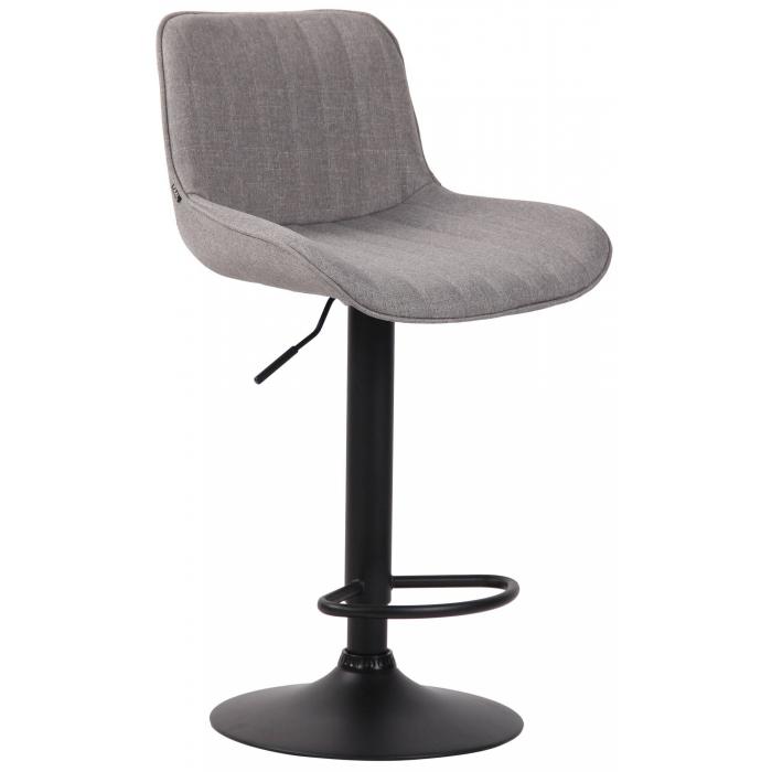 2er Set Barhocker HLO-CP68 Stoff schwarz ~ grau