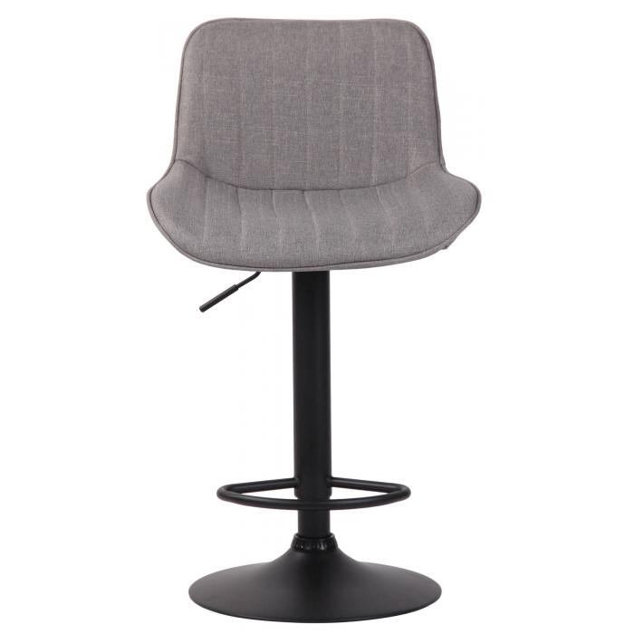 2er Set Barhocker HLO-CP68 Stoff schwarz ~ grau