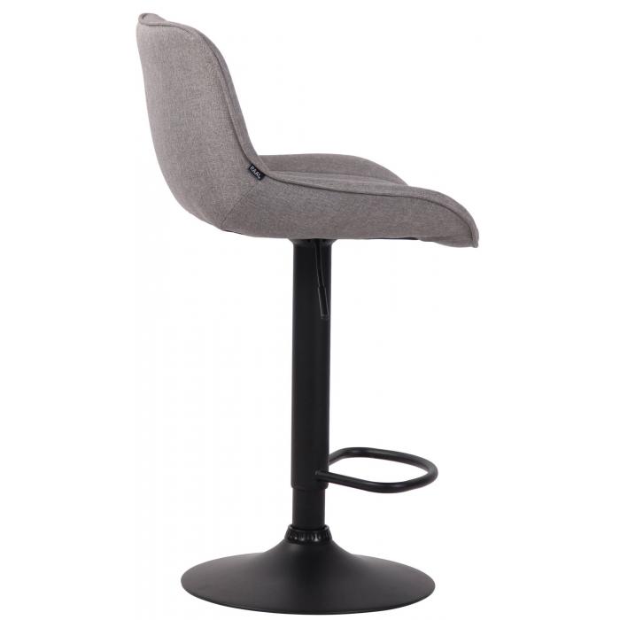 2er Set Barhocker HLO-CP68 Stoff schwarz ~ grau