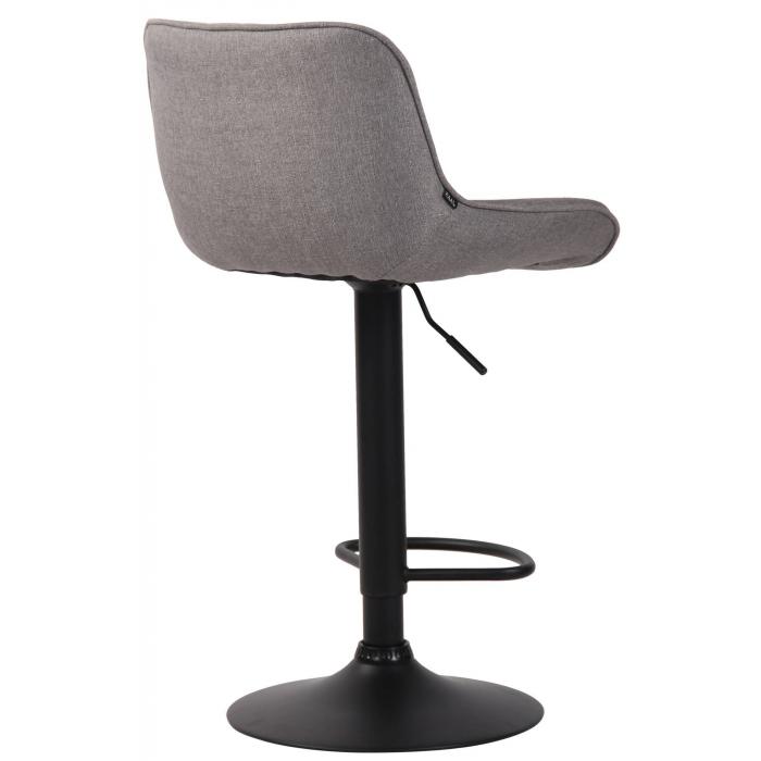 2er Set Barhocker HLO-CP68 Stoff schwarz ~ grau