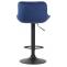 2er Set Barhocker HLO-CP68 Samt schwarz ~ blau