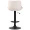 2er Set Barhocker HLO-CP68 Samt schwarz ~ creme