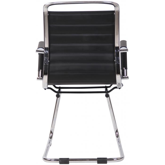 2er Set Besuchersthle HLO-CP12 Kunstleder ~ schwarz