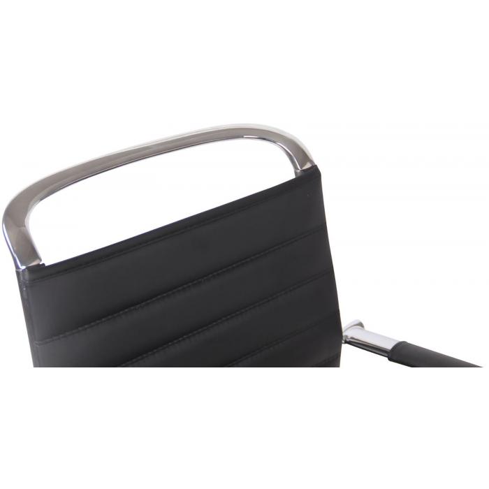 2er Set Besuchersthle HLO-CP12 Kunstleder ~ schwarz