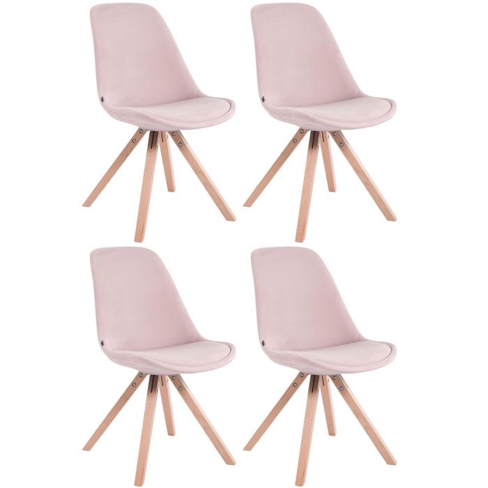4er Set Sthle HLO-CP8 Samt Square natura ~ pink