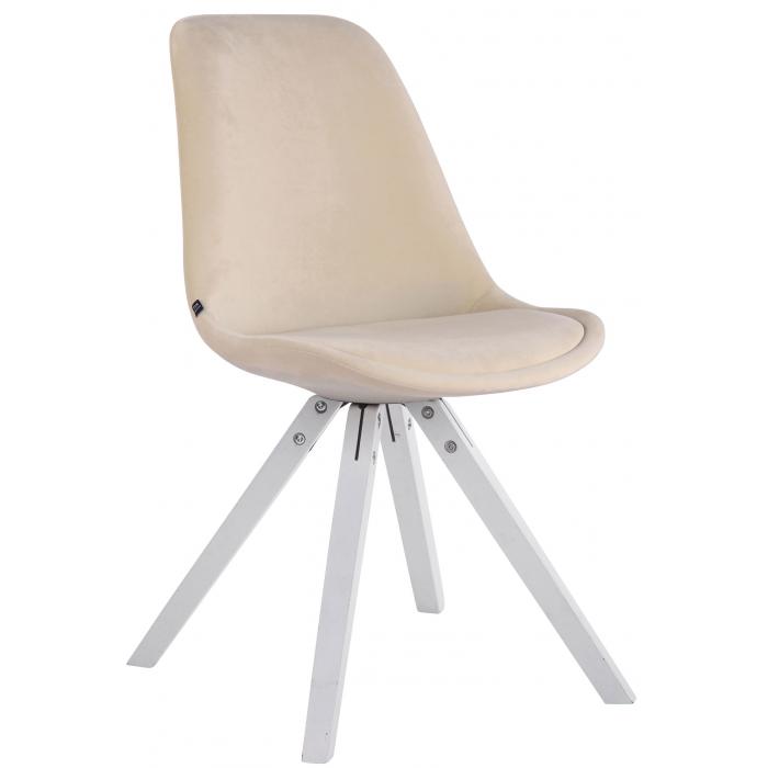 4er Set Sthle HLO-CP8 Samt Square wei ~ creme
