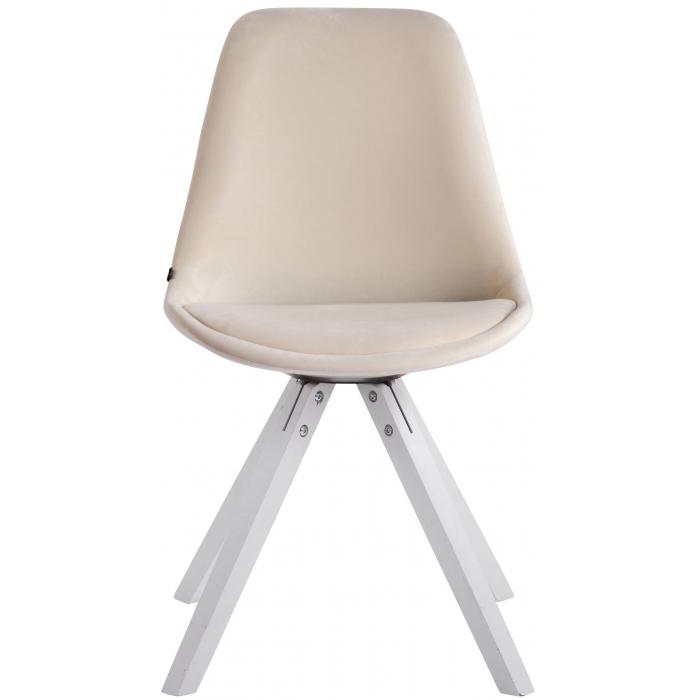 4er Set Sthle HLO-CP8 Samt Square wei ~ creme