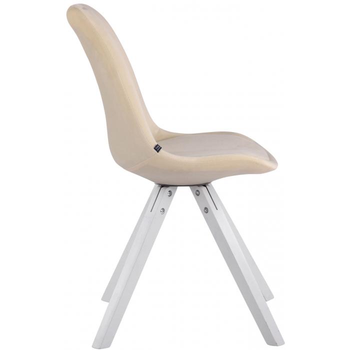4er Set Sthle HLO-CP8 Samt Square wei ~ creme