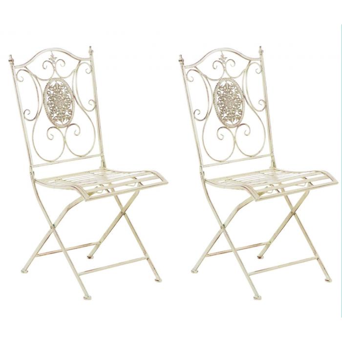 2er Set Sthle HLO-CP133 ~ antik-creme