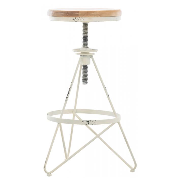 2er Set Barhocker HLO-CP22 ~ antik wei