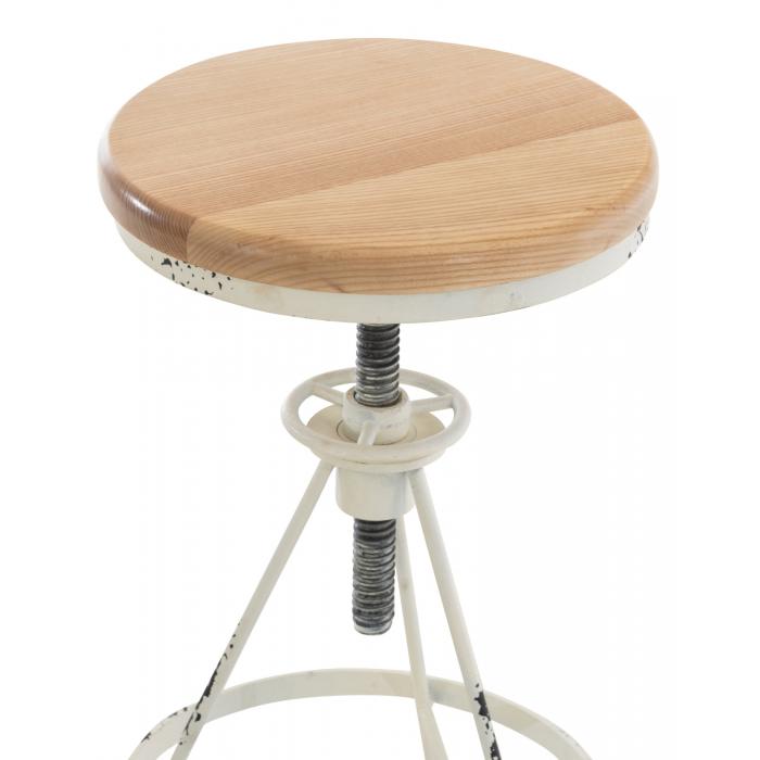 2er Set Barhocker HLO-CP22 ~ antik wei