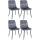 4er Set Esszimmersthle HLO-CP36 ~ dunkelgrau