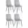 4er Set Esszimmersthle HLO-CP90 ~ grau