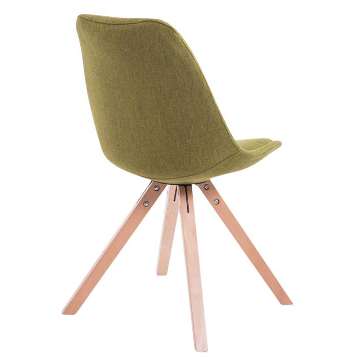 4er Set Besucherstuhl HLO-CP82 Stoff Square Natura ~ grn