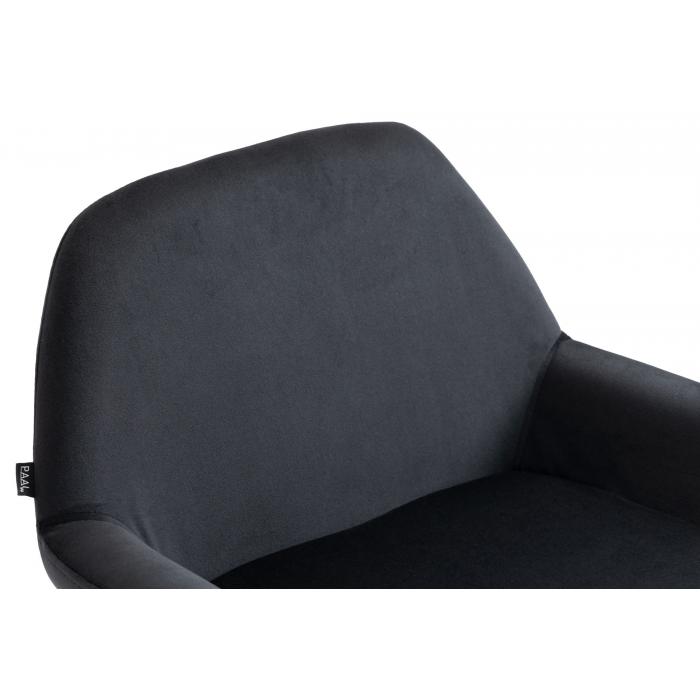 Barhocker HLO-CP8 Samt chrom ~ schwarz