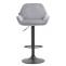 Barhocker HLO-CP8 Samt schwarz ~ grau