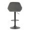 Barhocker HLO-CP8 Samt schwarz ~ grau