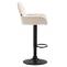 Barhocker HLO-CP8 Samt schwarz ~ creme